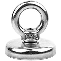Imanes de Neodimio-Imán de Neodimio N52 Super Potente Imán Fuerza con agujero avellanado y argolla-Diámetro 48MM Para…